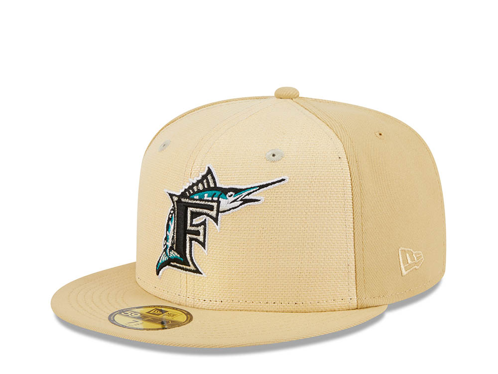 New Era Florida Marlins Inaugural Year 1993 Raffia Front Vegas Gold Edition 59Fifty Fitted Gorra