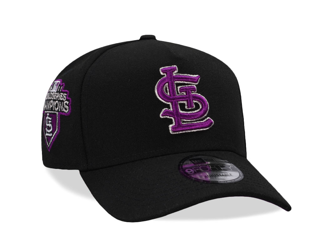 New Era St. Louis Cardinals World Series Champions 2011 Black Prime Edition 9Forty A Frame Snapback Gorra