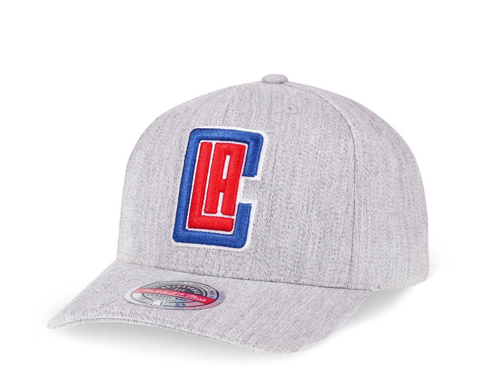 Mitchell & Ness Los Angeles Clippers Heather Red Line Flex Snapback Gorra