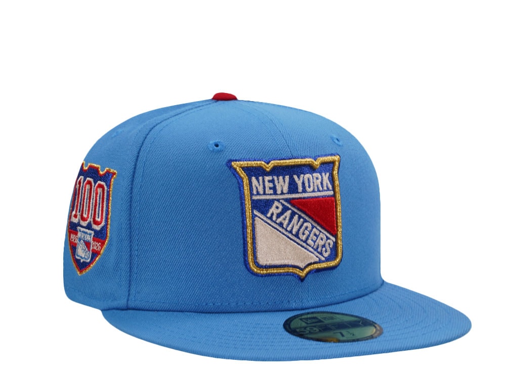 New Era New York Rangers 100th Anniversary Blue Prime Edition 59Fifty Fitted Gorra