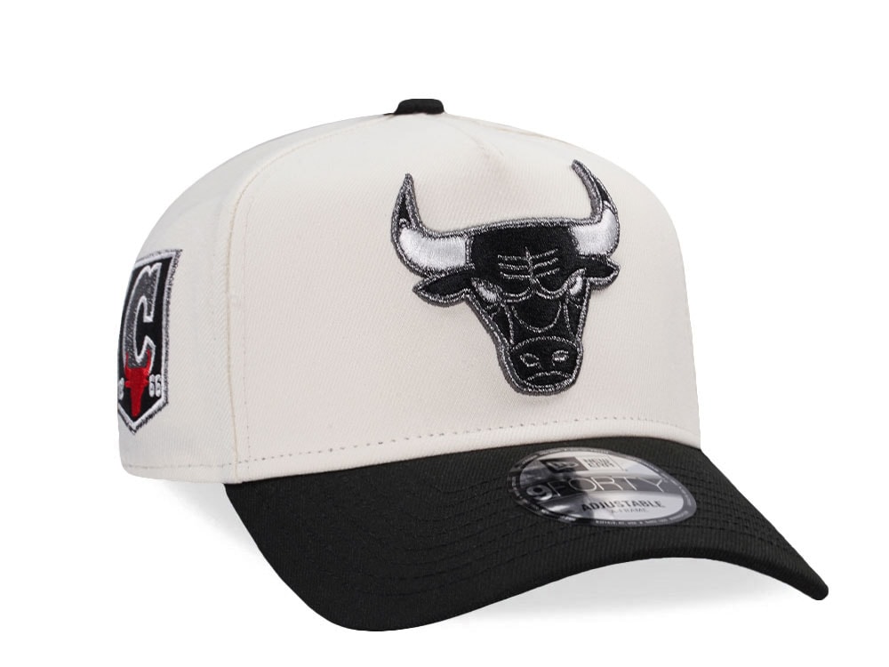 New Era Chicago Bulls Chrome Two Tone Metallic Edition 9Forty A Frame Snapback Gorra