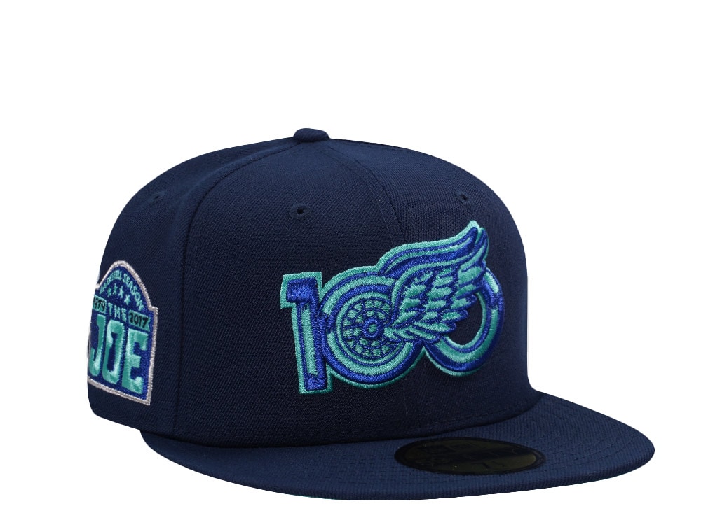 New Era Detroit Red Wings The Joe 100th Anniversary Ocean Blue Prime Edition 59Fifty Fitted Gorra