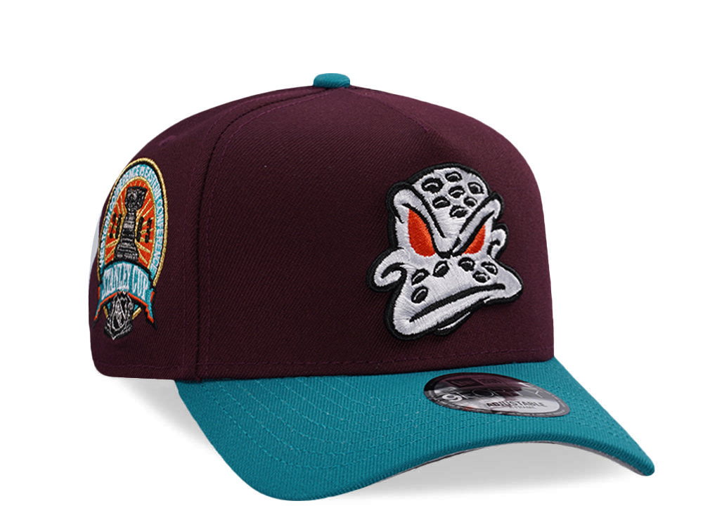 New Era Anaheim Ducks Stanley Cup 2003 Maroon Two Tone Edition 9Forty A Frame Snapback Gorra