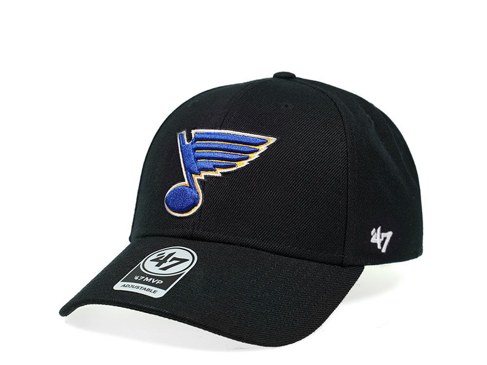 47Brand St. Louis Blues Classic Black Strapback Gorra