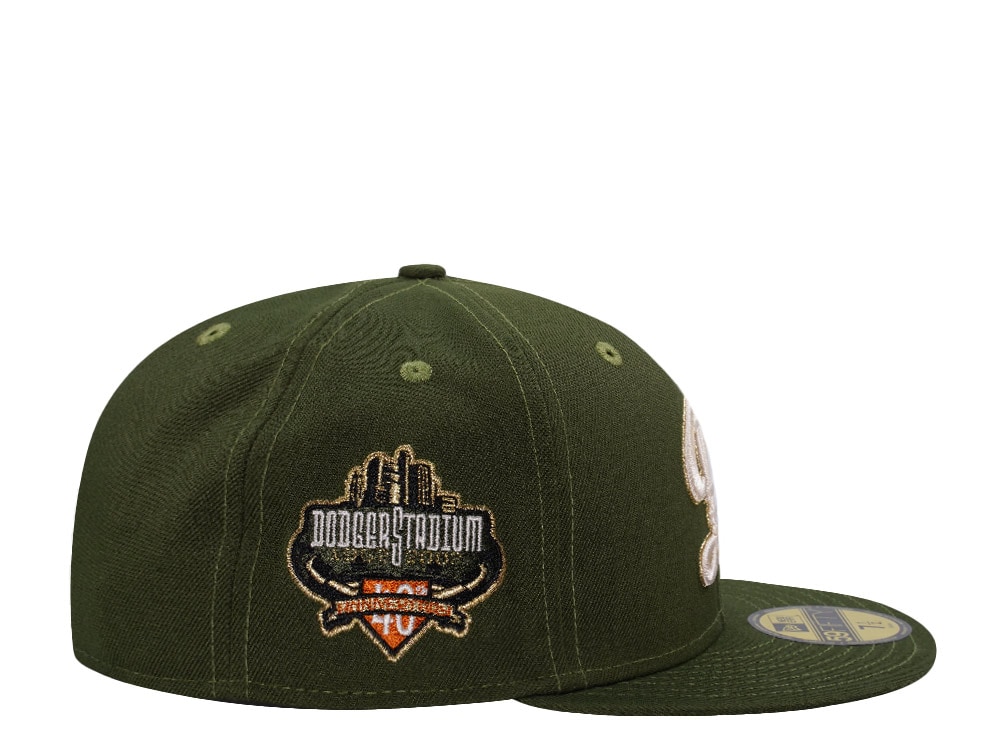 New Era Los Angeles Dodgers Stadium 40th Anniversary Olive Prime Edition 59Fifty Fitted Gorra