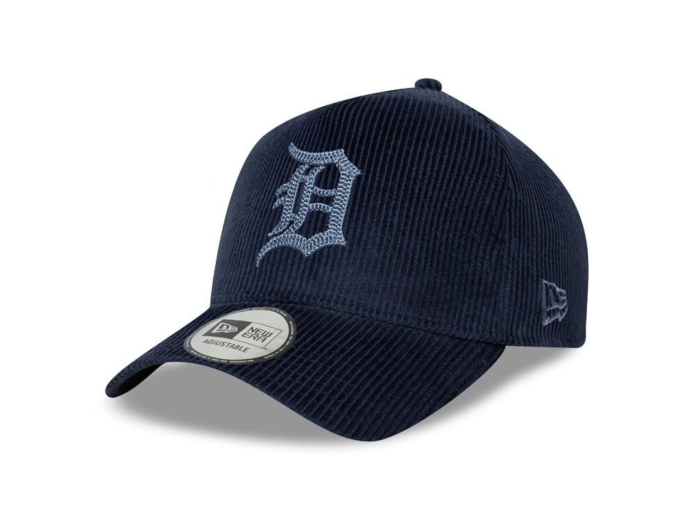 New Era Detroit Tigers Navy Corduroy 9Forty A Frame Strapback Gorra