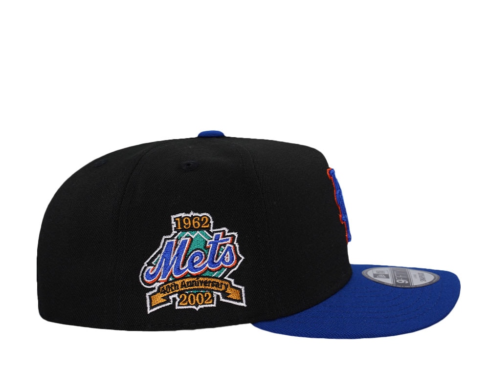 New Era New York Mets 40th Anniversary Black Two Tone Edition 9Fifty A Frame Snapback Gorra