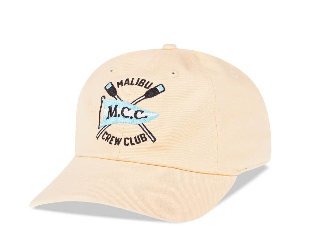 American Needle Malibu Crew Club Yellow Vintage Casual Strapback Gorra