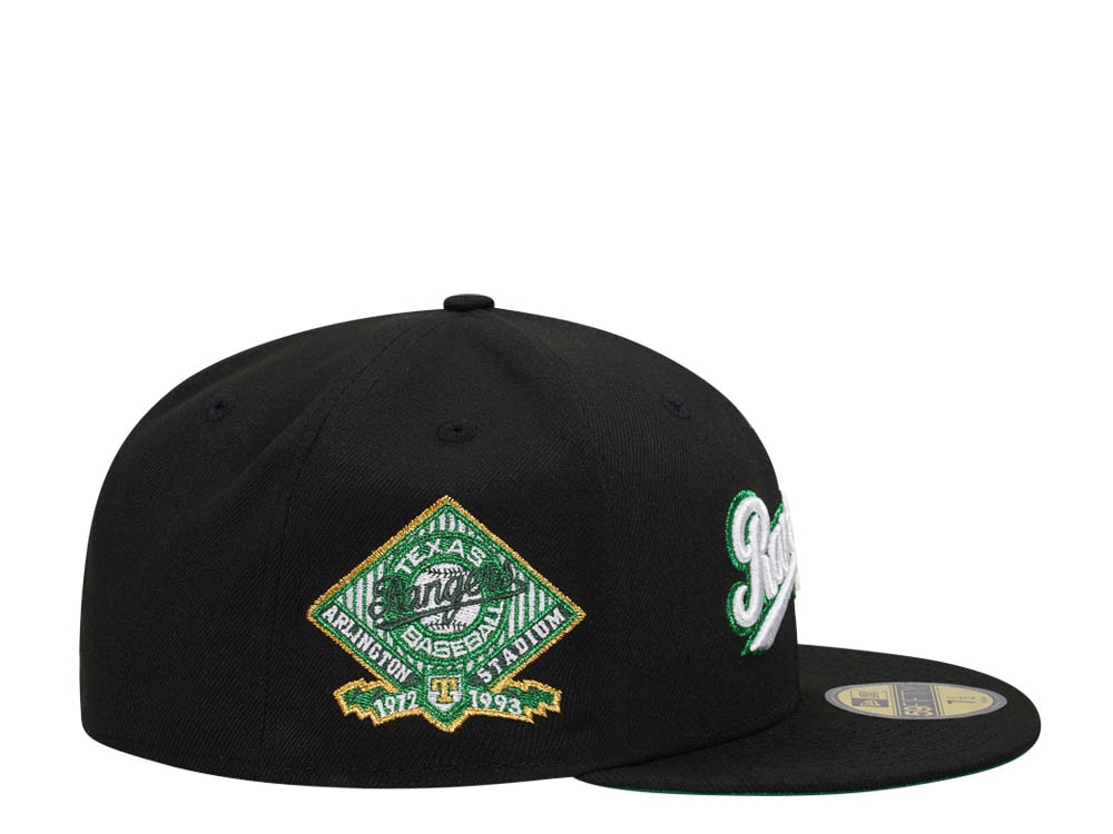New Era Texas Rangers Arlington Stadium Black Dome Metallic Edition 59Fifty Fitted Gorra