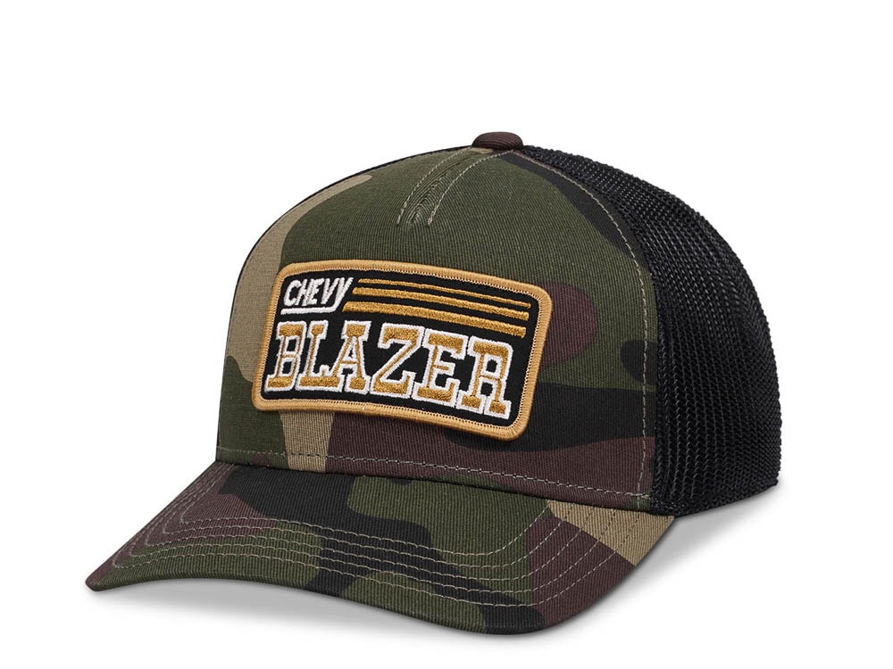 American Needle Chevy Twill Valin Patch Camo Trucker Snapback Gorra
