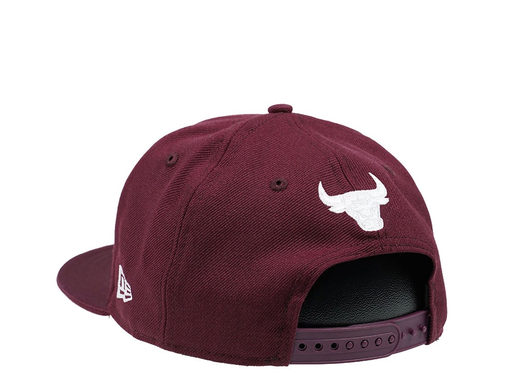 New Era Chicago Bulls White on Maroon Edition 9Fifty Snapback Gorra