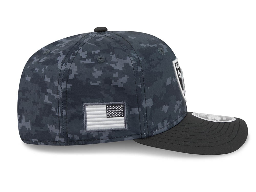 New Era Las Vegas Raiders NFL Salute to Service 2026 Digi Camo Black 9Seventy Stretch Snapback Gorra