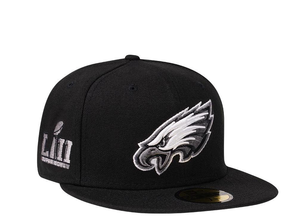 New Era Philadelphia Eagles Super Bowl LII Steel Black Edition 59Fifty Fitted Gorra
