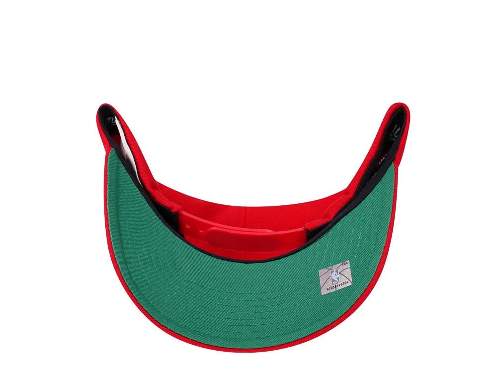 Mitchell & Ness Atlanta Hawks Team Ground Red Line Solid Flex Snapback Gorra