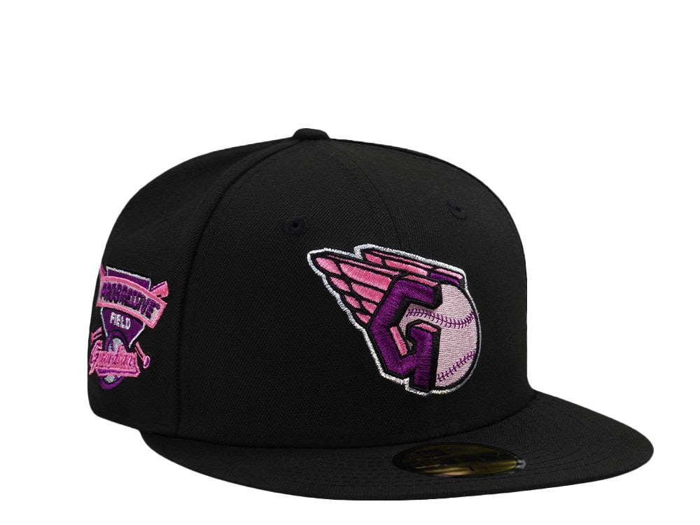 New Era Cleveland Guardians Progressive Field Magenta Black Prime Edition 59Fifty Fitted Gorra