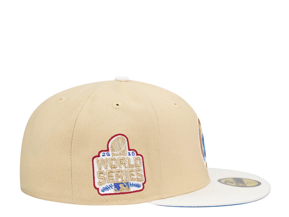 New Era Chicago Cubs World Series 2016 Gold Azure Two Tone Edition 59Fifty Fitted Gorra