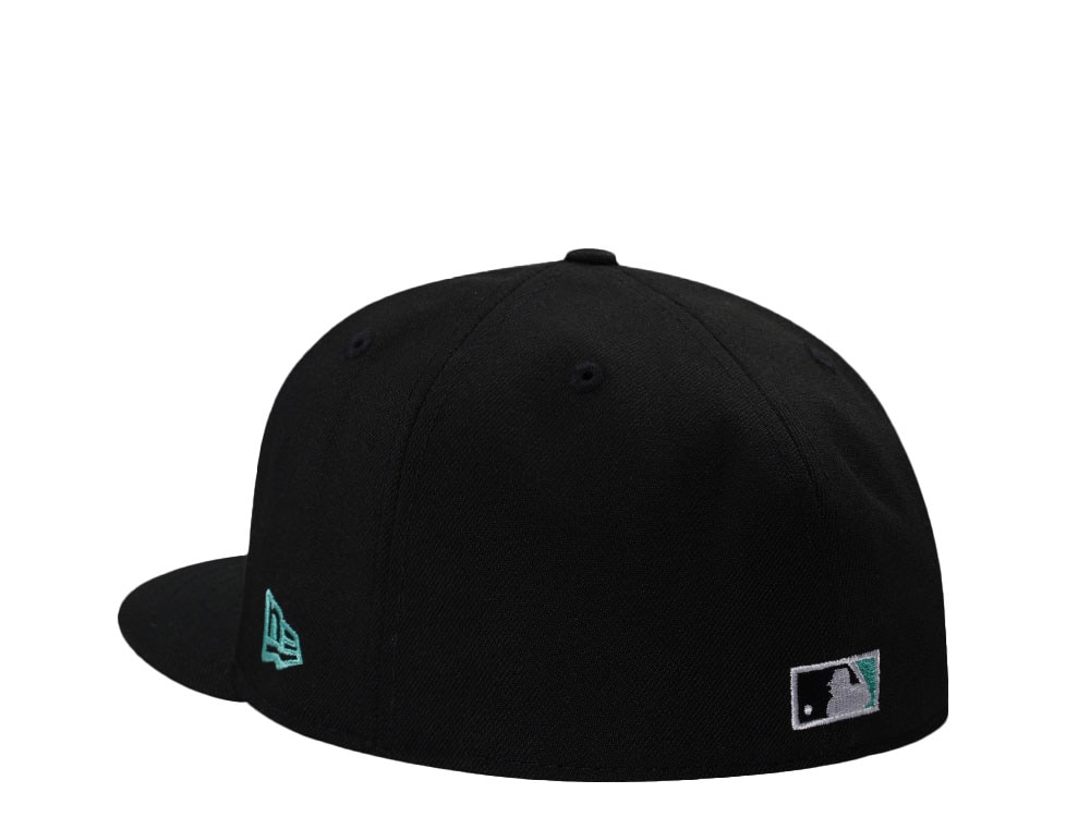 New Era Anaheim Angels 50th Anniversary Mint Black Prime Edition 59Fifty Fitted Gorra