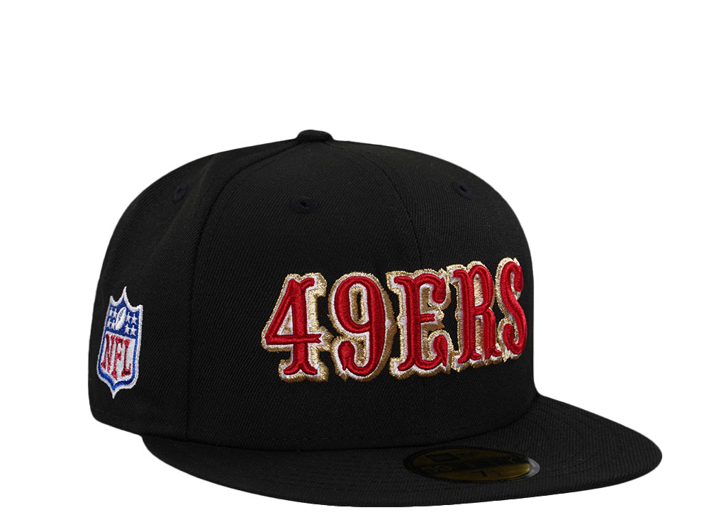 New Era San Francisco 49ers Black Throwback Prime Edition 59Fifty Fitted Gorra