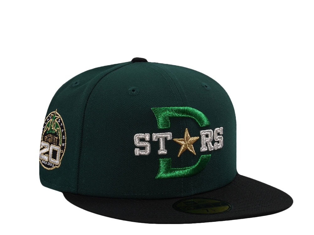 New Era Dallas Stars 20th Anniversary Dark Green Two Tone Edition 59Fifty Fitted Gorra