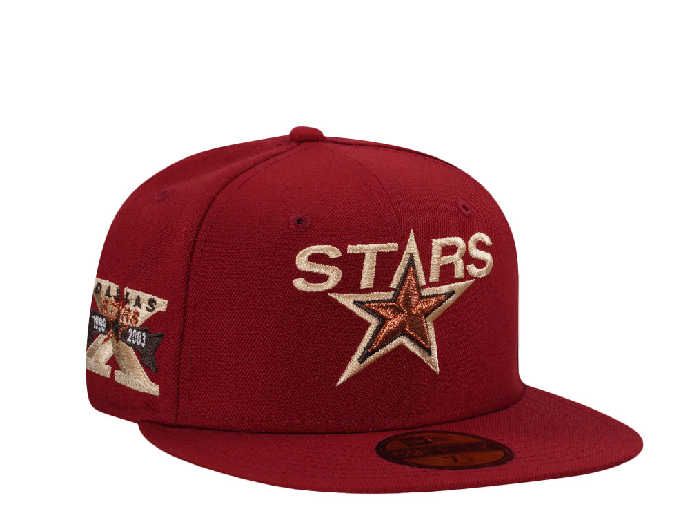 New Era Dallas Stars 10th Anniversary Brick Red Throwback Edition 59Fifty Fitted Gorra