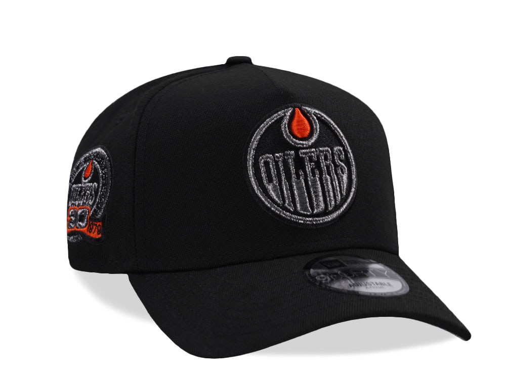 New Era Edmonton Oilers 30th Anniversary Metallic Prime Edition 9Forty A Frame Snapback Gorra