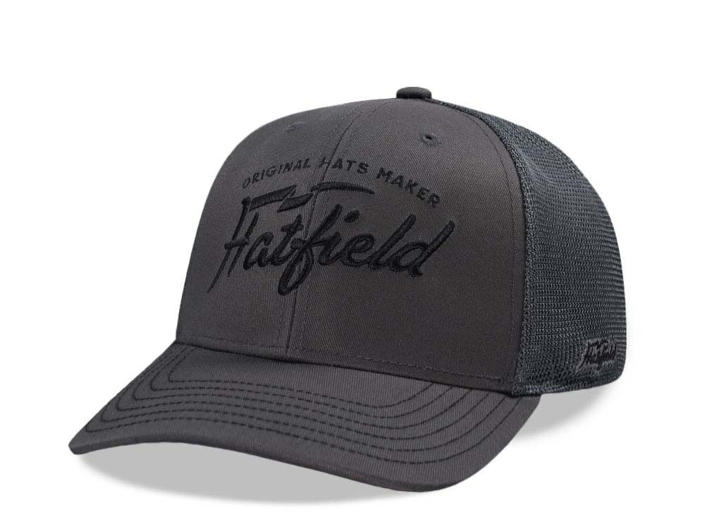 Hatfield Original Script Ash Trucker Snapback Gorra