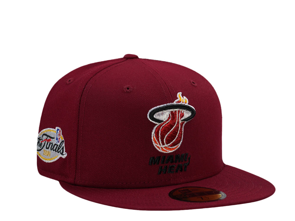 New Era Miami Heat NBA Finals 2006 Maroon Metallic Edition 59Fifty Fitted Gorra
