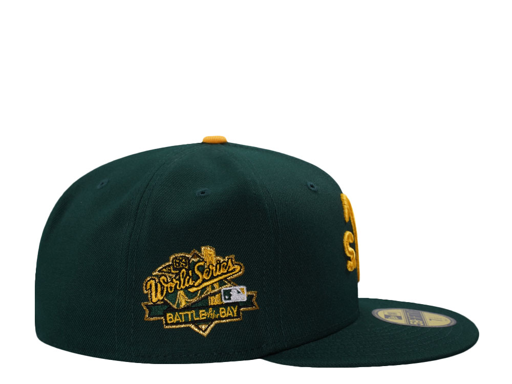 New Era Oakland Athletics World Series 1989 Upside Down Edition 59Fifty Fitted Gorra