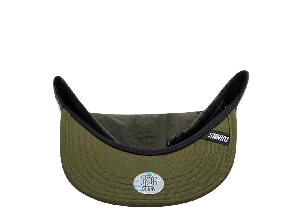 Djinns 5 Panel Olive Big Net Mountain Strapback Gorra