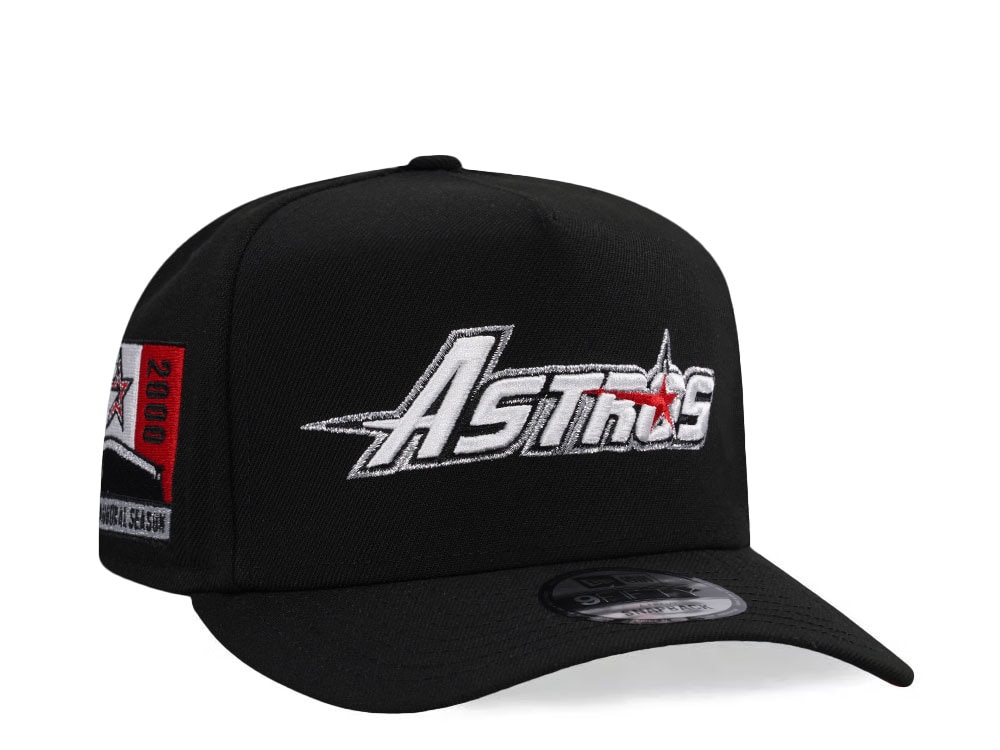 New Era Houston Astros Inaugural Season 2000 Black and Red Edition 9Fifty A Frame Snapback Gorra