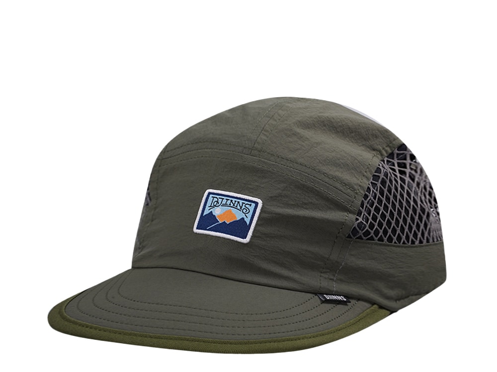 Djinns 5 Panel Olive Big Net Mountain Strapback Gorra