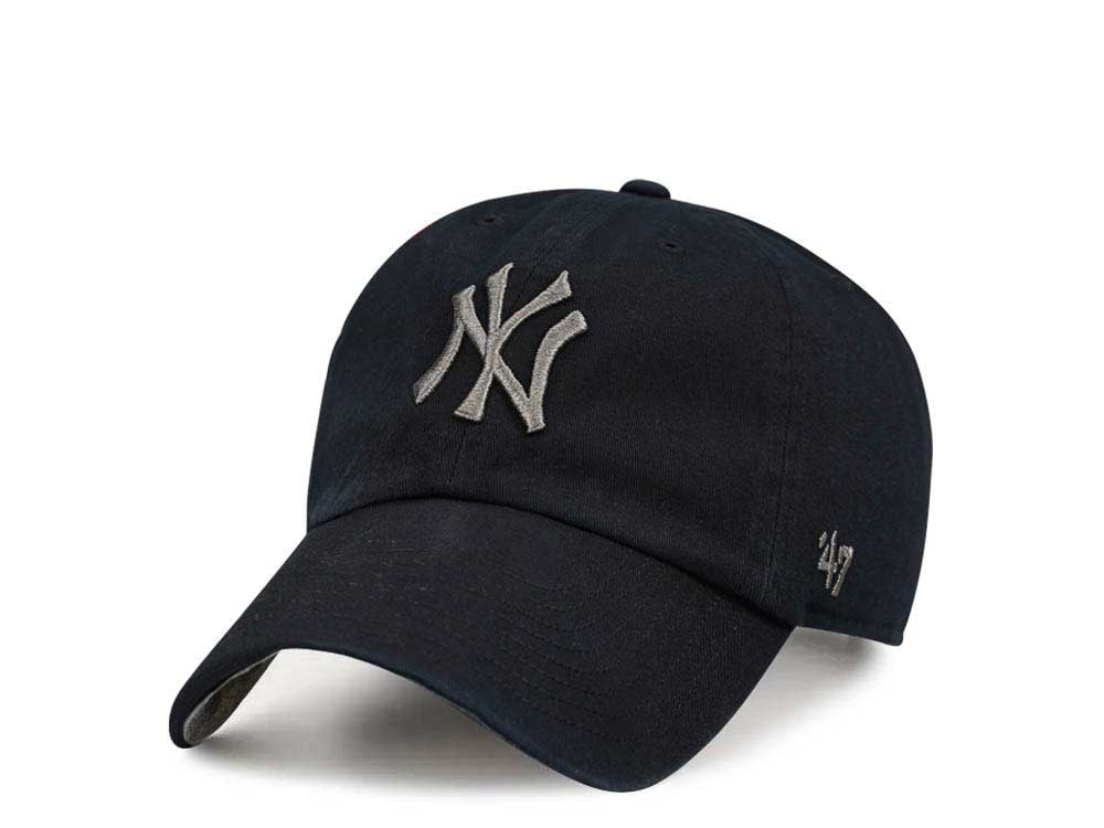 47Brand New York Yankees Black Ballpark Camo Clean Up Strapback Gorra