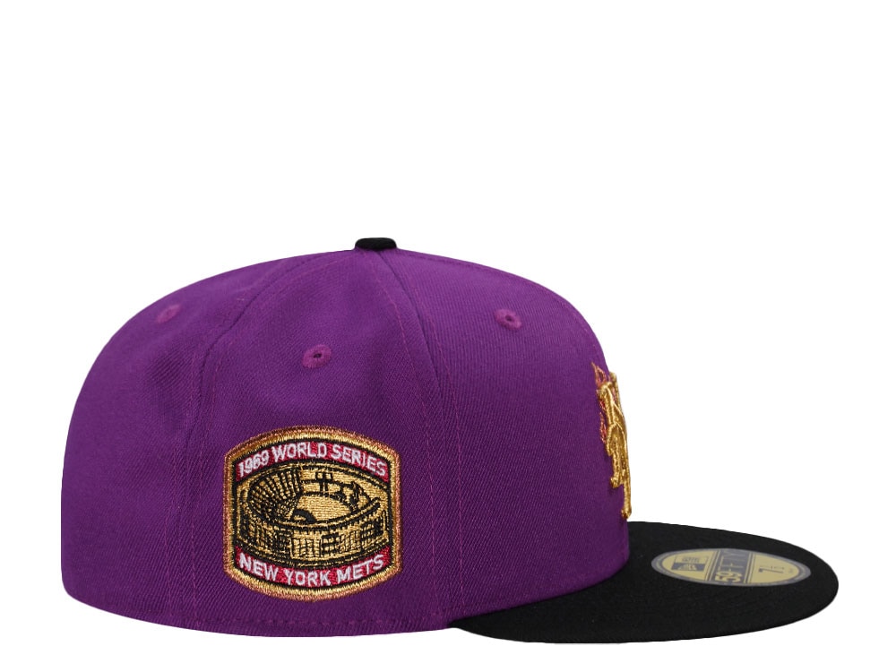 New Era New York Mets World Series 1969 Grape Metallic Flame Edition 59Fifty Fitted Gorra
