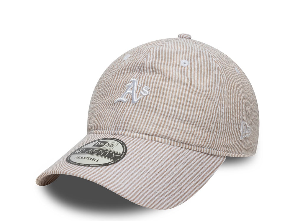 New Era Oakland Athletics Seersucker Stone 9Twenty Strapback Gorra