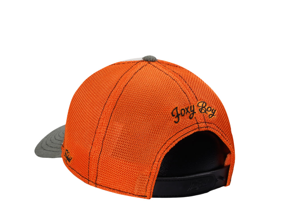 Hatfield Fox White Orange Trucker Snapback Gorra