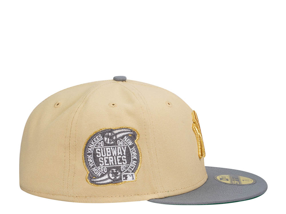 New Era New York Yankees Subway Series 2000 Misty Gold Two Tone Edition 59Fifty Fitted Gorra
