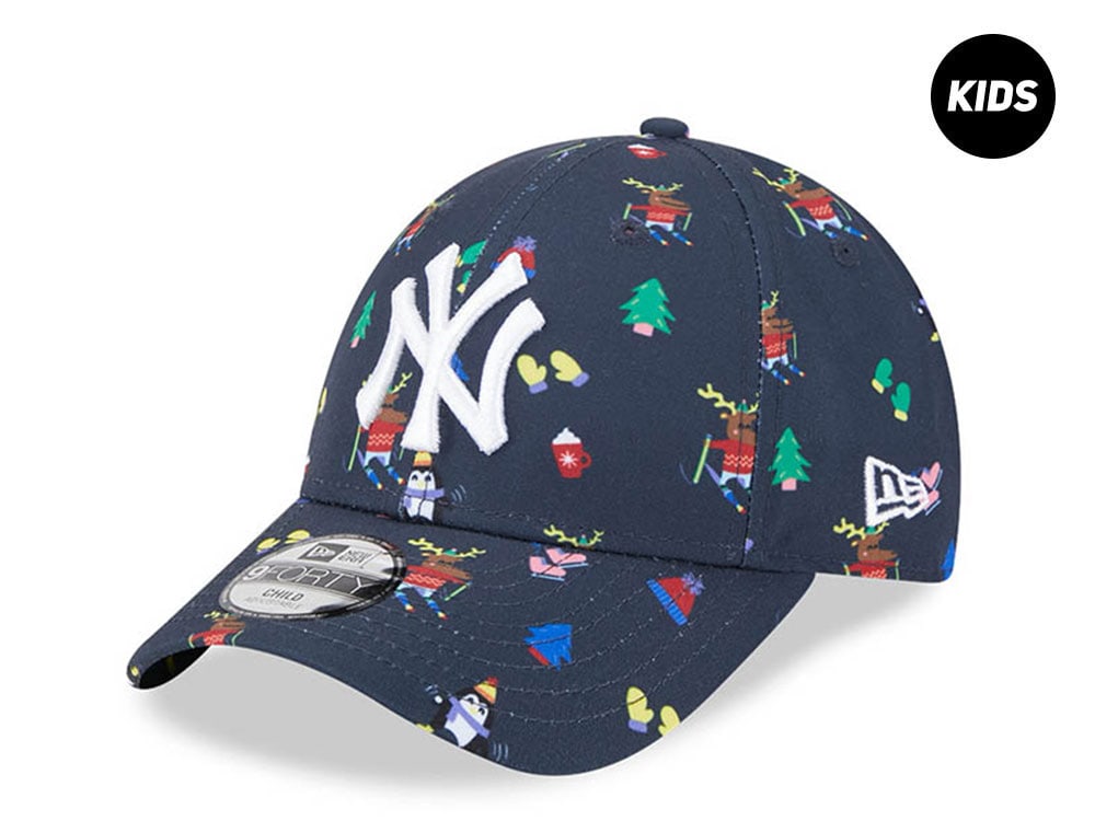 New Era New York Yankees Festive Navy Kids 9Fifty Strapback Gorra