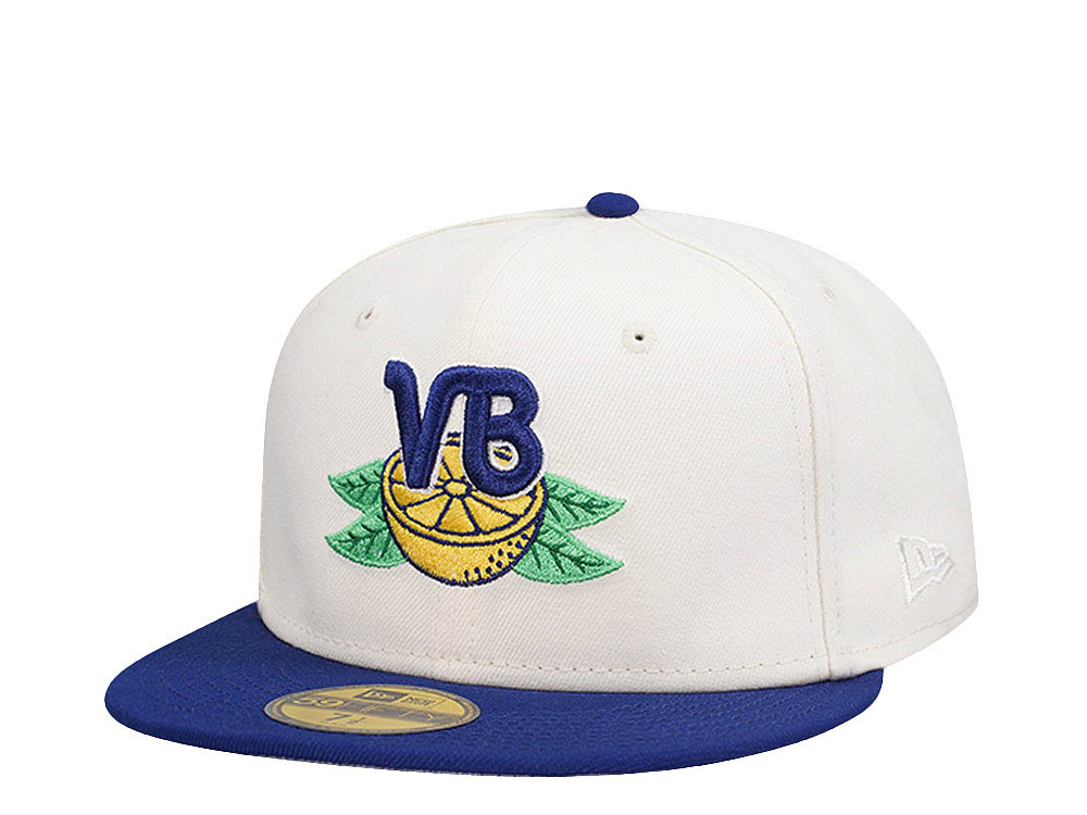 New Era Vero Beach Dodgers  Vintage Chrome Two Tone Edition 59Fifty Fitted Gorra
