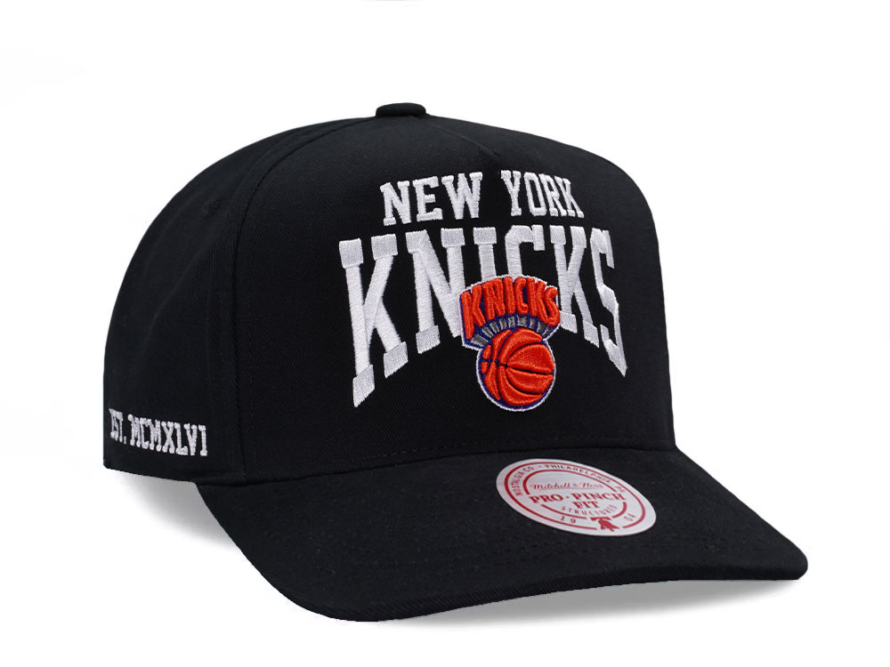 Mitchell & Ness New York Knicks Black Pro Pinch Fit Snapback Gorra