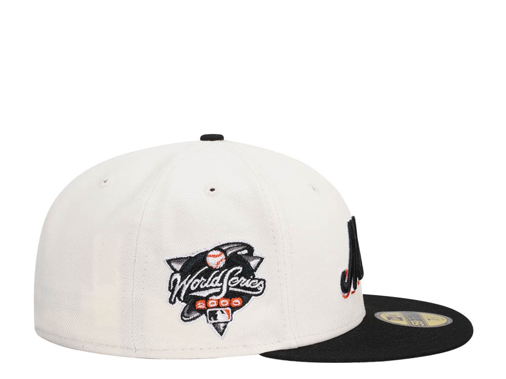 New Era New York Mets World Series 2000 Black Chrome Two Tone Edition 59Fifty Fitted Gorra