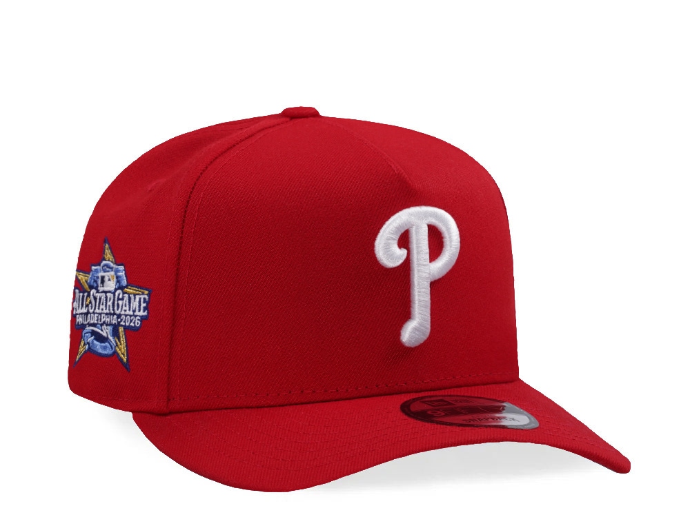 New Era Philadelphia Phillies All Star Game 2026 Scarlet Prime Edition 9Fifty A Frame Snapback Gorra