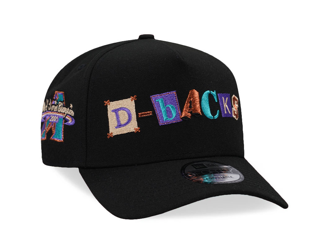 New Era Arizona Diamondbacks World Series Champions 2001 Script Edition 9Forty A Frame Snapback Gorra