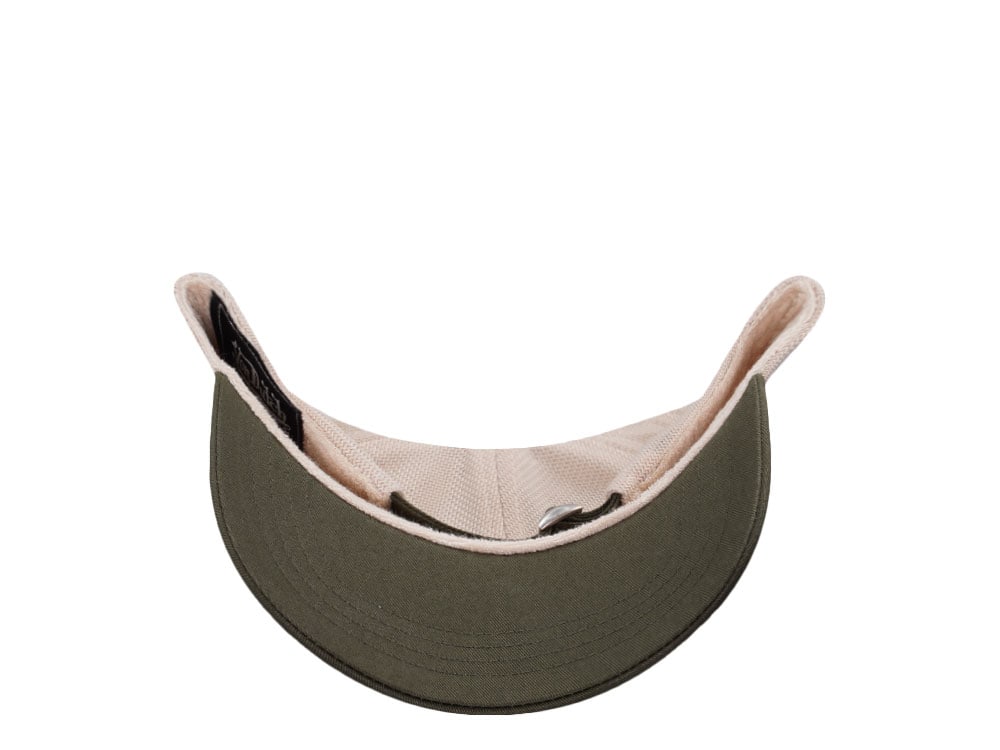 Von Dutch Embroidered Oval Patch Olive Trucker Strapback Gorra