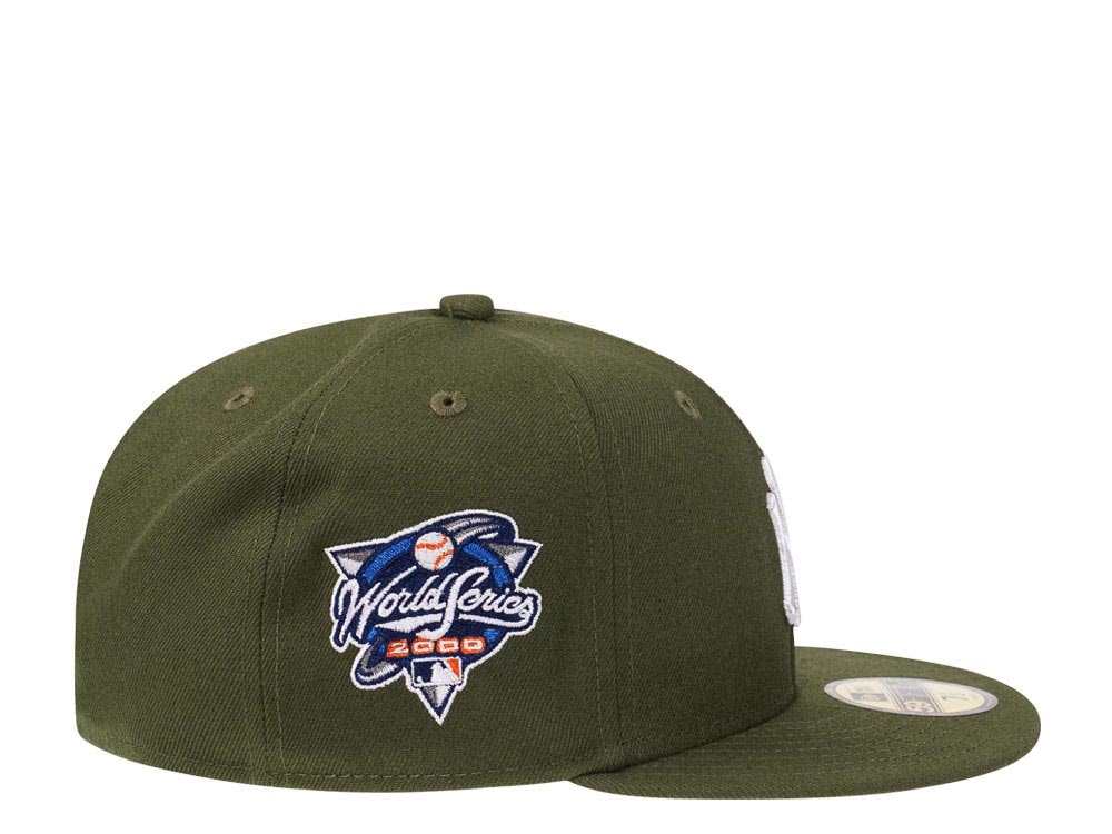 New Era New York Yankees World Series 2000 Rifle Green and Stone Edition 59Fifty Fitted Gorra