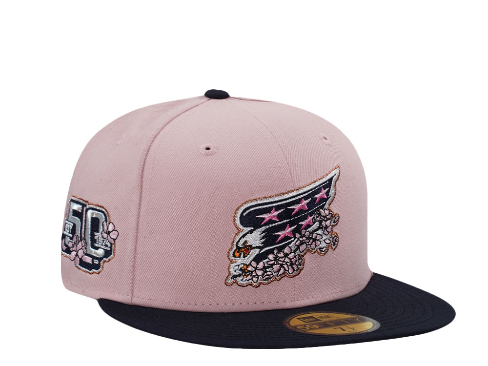 New Era Washington Capitals 50th Anniversary Pink Rouge Two Tone Edition 59Fifty Fitted Gorra