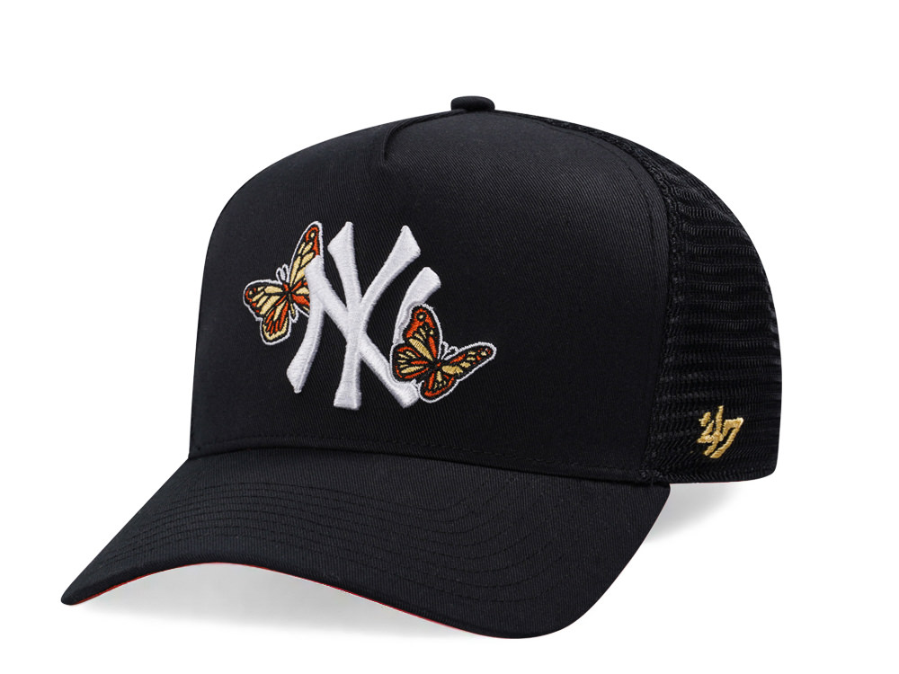 47Brand New York Yankees Black Icon Offside Trucker Snapback Gorra