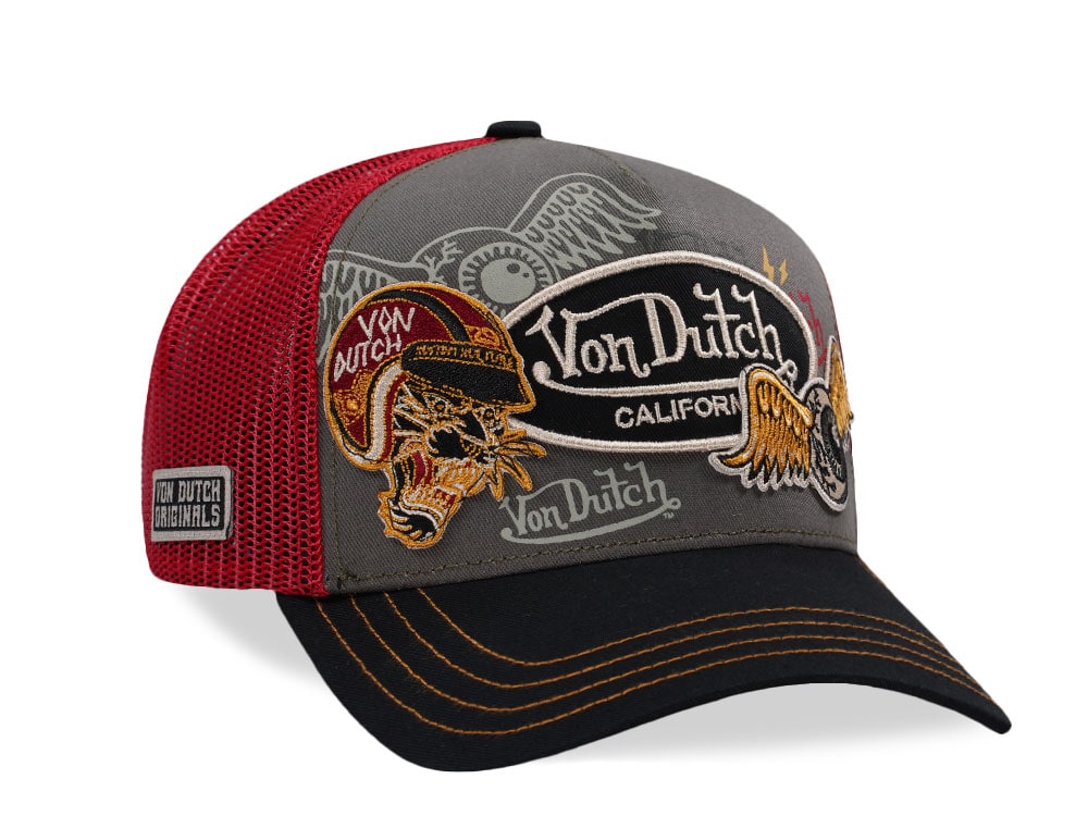 Von Dutch Twill Multi Patch Trucker Snapback Gorra