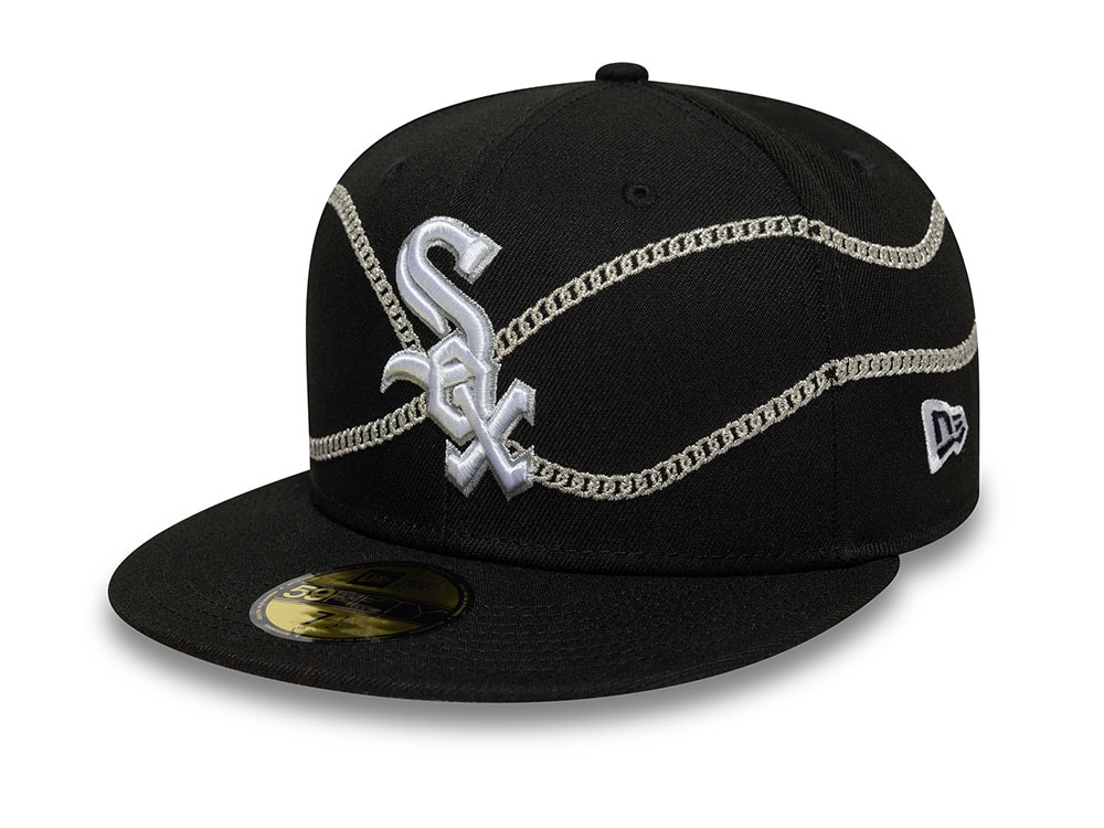 New Era Chicago White Sox Chain Wrap Black Edition 59Fifty Fitted Gorra