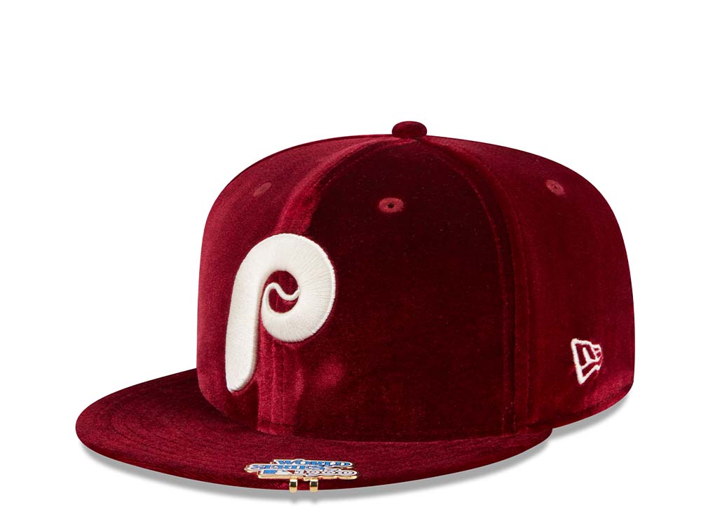 New Era Philadelphia Phillies World Series 1980 Velvet 59Fifty Fitted Gorra