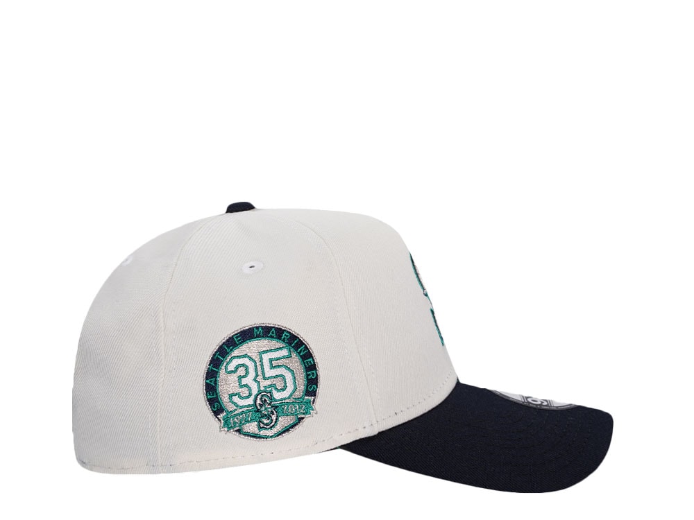 New Era Seattle Mariners 35th Anniversary Chrome Two Tone Edition 9Forty A Frame Snapback Gorra